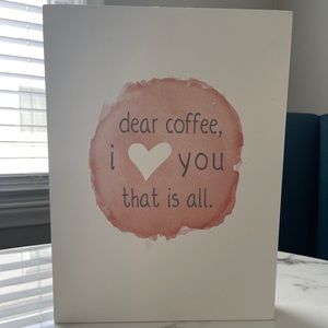 Cute wooden coffee sign